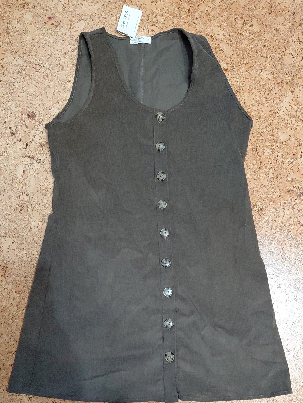 LA Relaxed Jemima Dark Grey Corduroy Jumper Size XL NWT